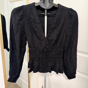 Old Navy Black V-Neck Blouse